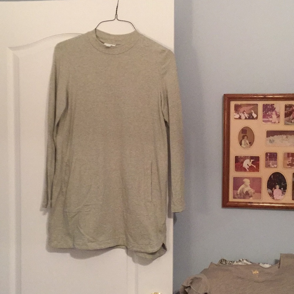 Tunic mock neck top